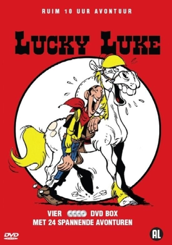 Lucky Luke box - Ruim 10 uur - 4 disc, Cd's en Dvd's, Tekenfilm, Verzenden, Nederlands, Zo goed als nieuw