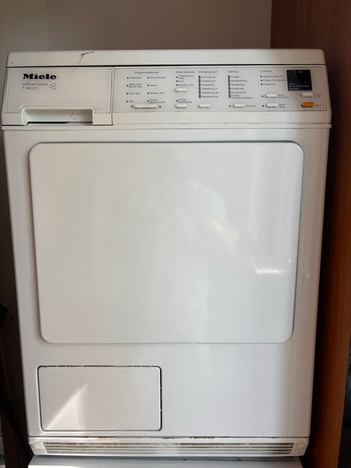 Miele SoftCare System T 8433 C Wasdroger, Witgoed en Apparatuur, Wasdrogers, Ophalen, 6 tot 8 kg, Gebruikt, Voorlader