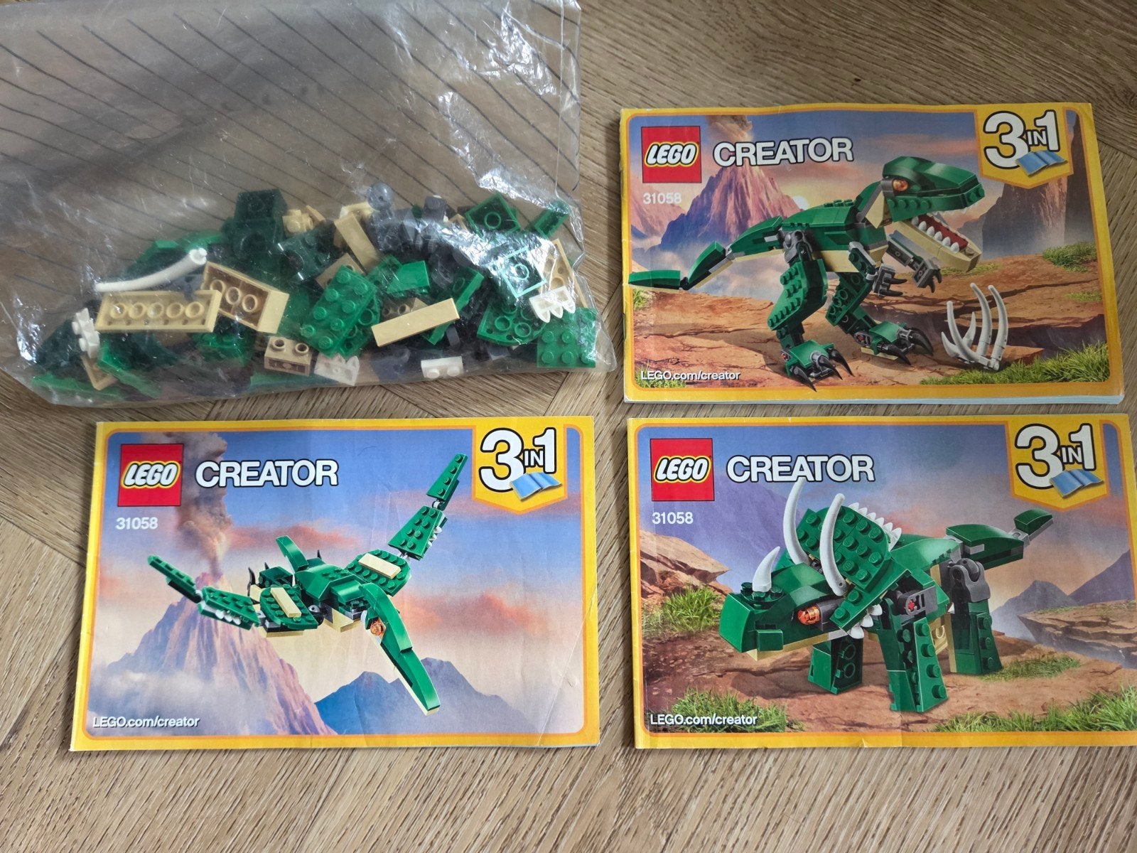 LEGO Creator 3-in-1 31058 Groene Dinosaurus Compleet, Ophalen of Verzenden