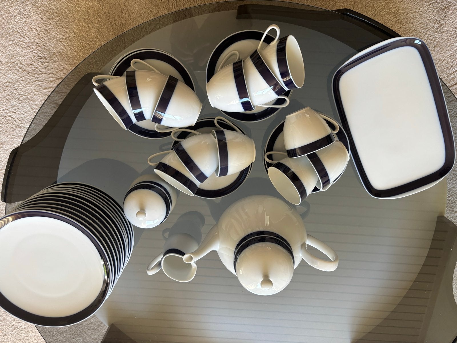 Hutschenreuther Germany 12-delig servies Olivia 63, Ophalen, Zo goed als nieuw, Overige stijlen, Porselein