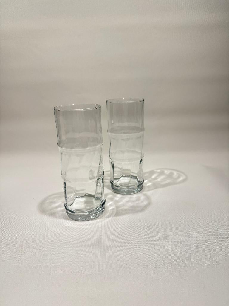 2x vintage Libbey drinkglazen, Bamboo serie, Ophalen of Verzenden