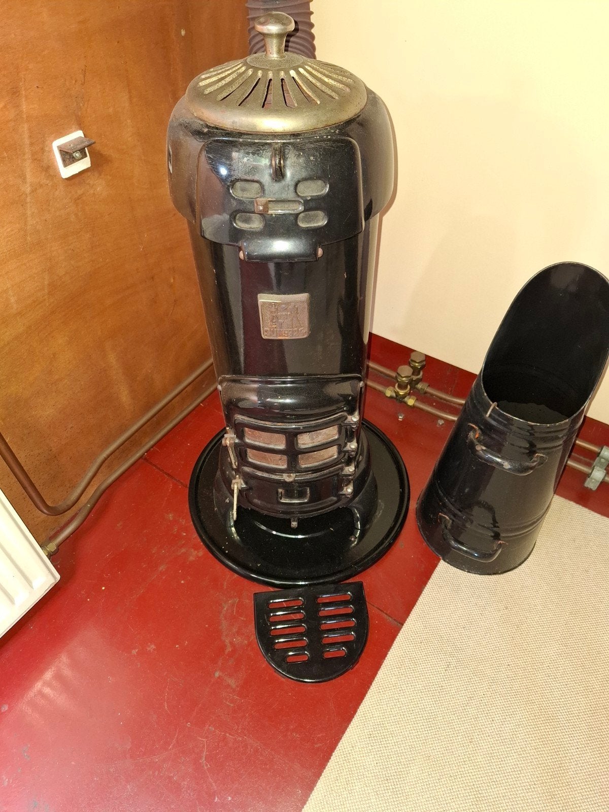 Antieke Etna Kolenkachel - Model Sun 532, Gebruikt, Overige brandstoffen, Ophalen of Verzenden, Vrijstaand