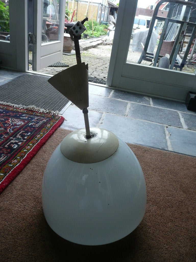 Vintage hanglamp, Ophalen, Gebruikt, Glas, Minder dan 50 cm
