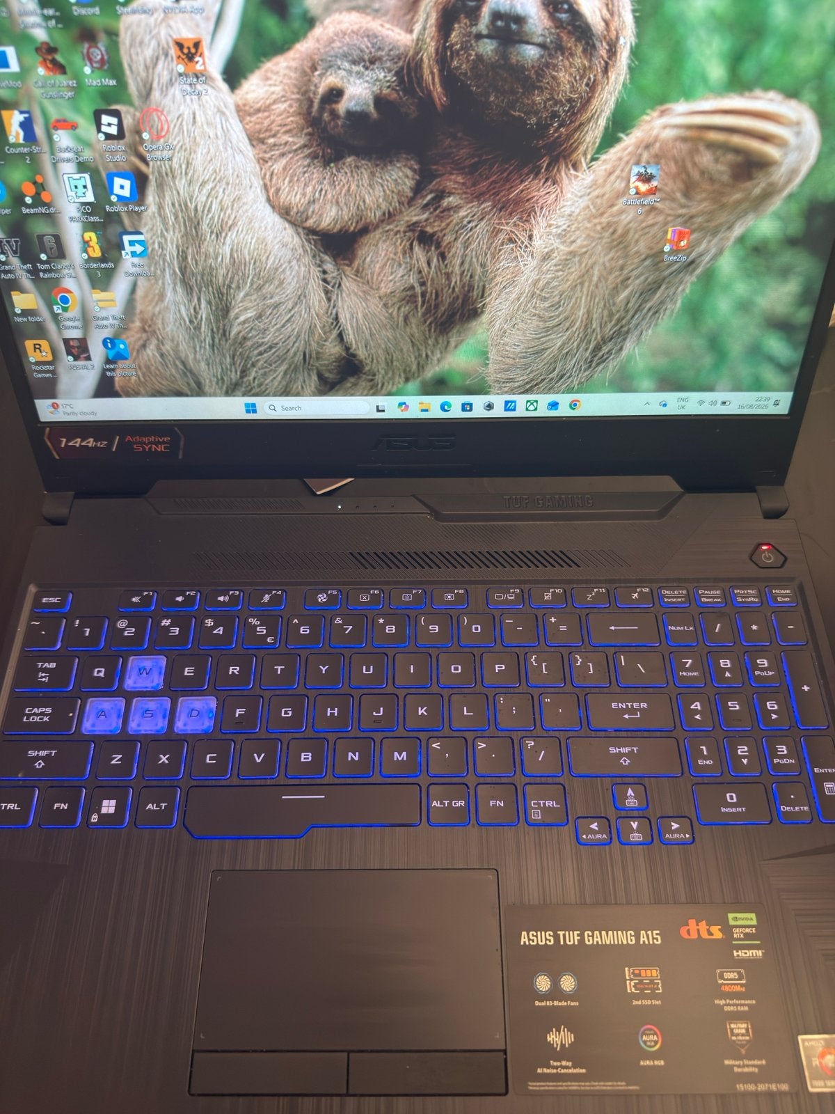 ASUS TUF Gaming A15 - Krachtige Gaming Laptop, Ophalen, Met videokaart, Zo goed als nieuw, Gaming