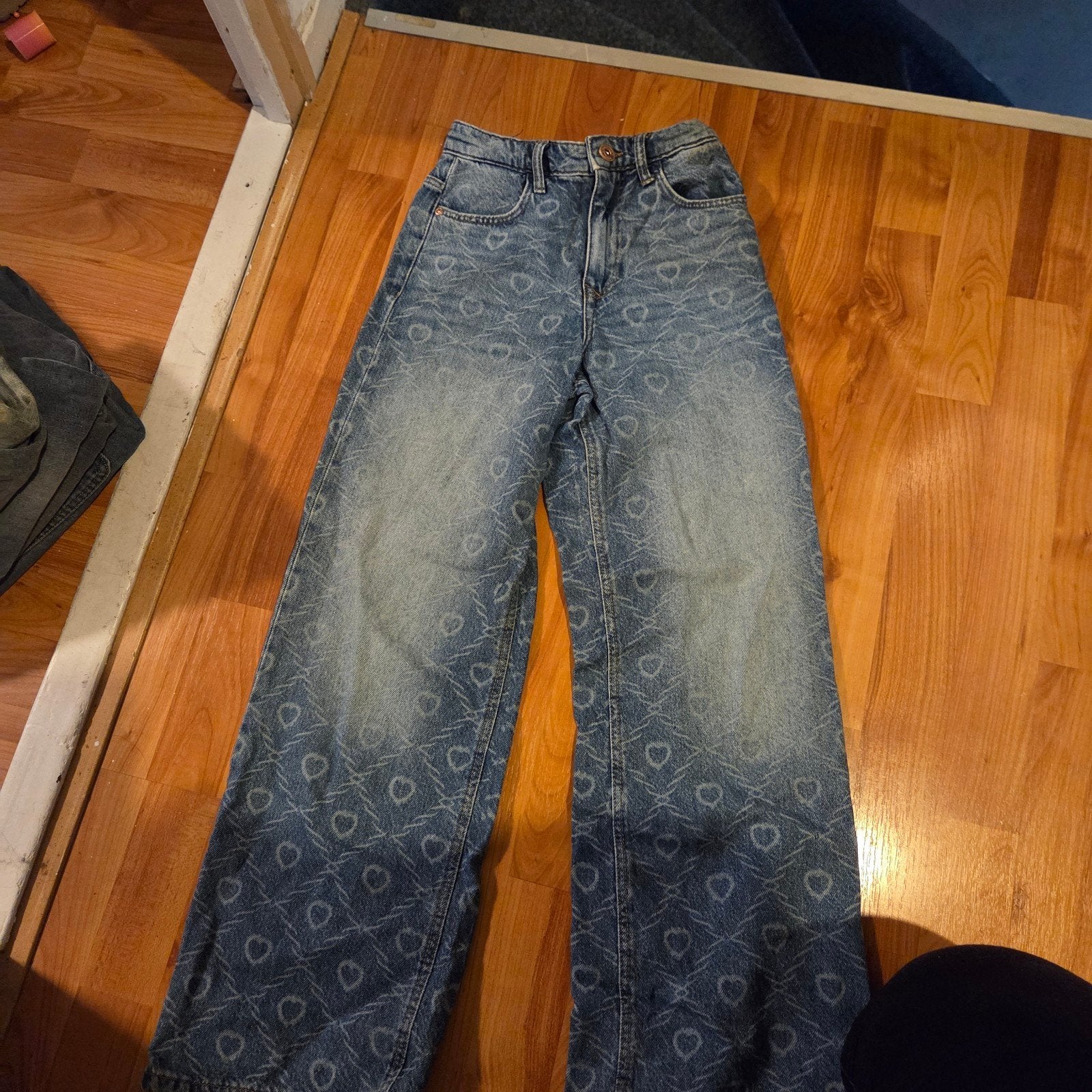 meisjes broek 10 jaar vingino, Ophalen of Verzenden, Zo goed als nieuw, Blauw, W27 (confectie 34) of kleiner