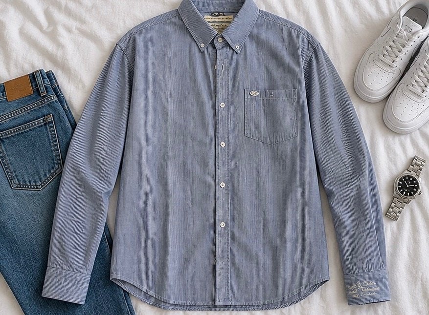 Scotch & Soda blauw wit gestreept overhemd maat XXL, Blauw, Ophalen of Verzenden, Zo goed als nieuw, Overige halswijdtes
