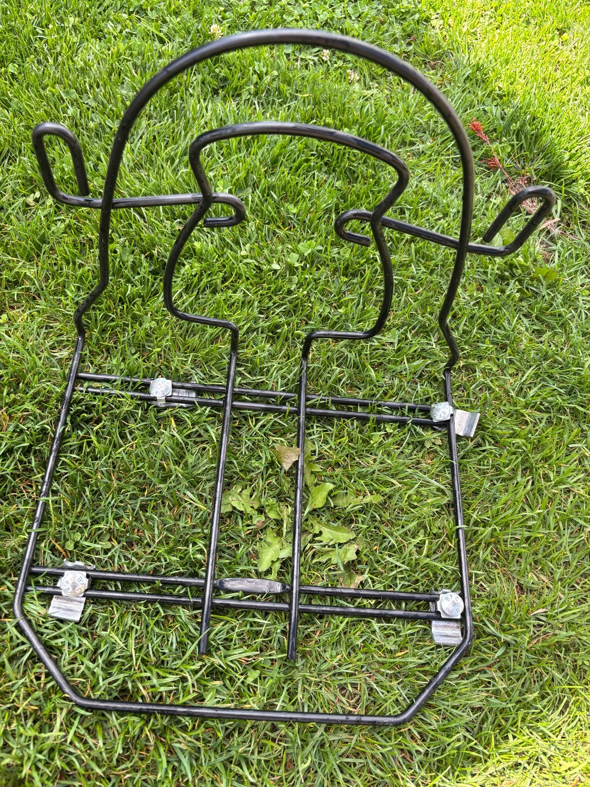 Zwart metalen fietsmand voor voorop de fiets, Ophalen, Gebruikt