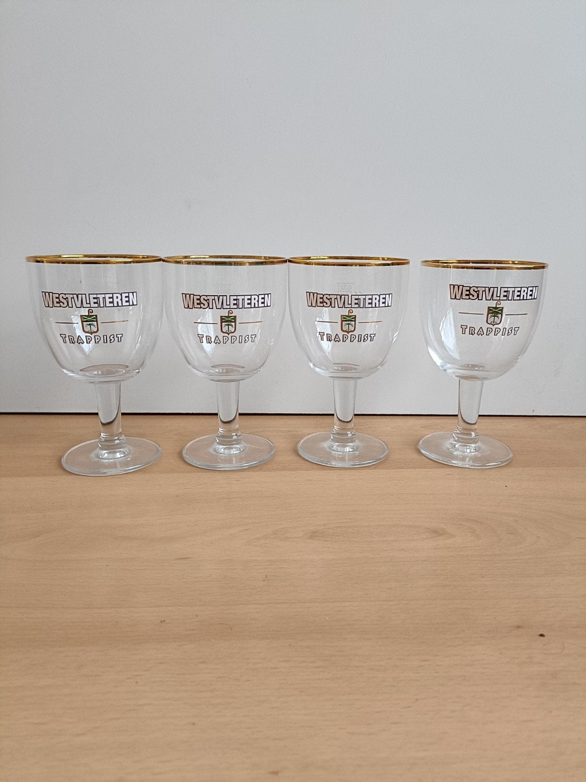4 Glazen Westvleteren trappist, Verzamelen, Biermerken, Ophalen of Verzenden, Zo goed als nieuw, Glas of Glazen, Overige merken