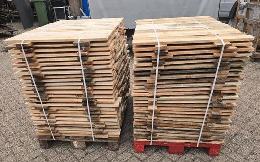 765x Sloophout latten 80 cm - DROOG - Kopmaat 75x18mm, Ophalen, Gebruikt, Minder dan 25 mm, Plank