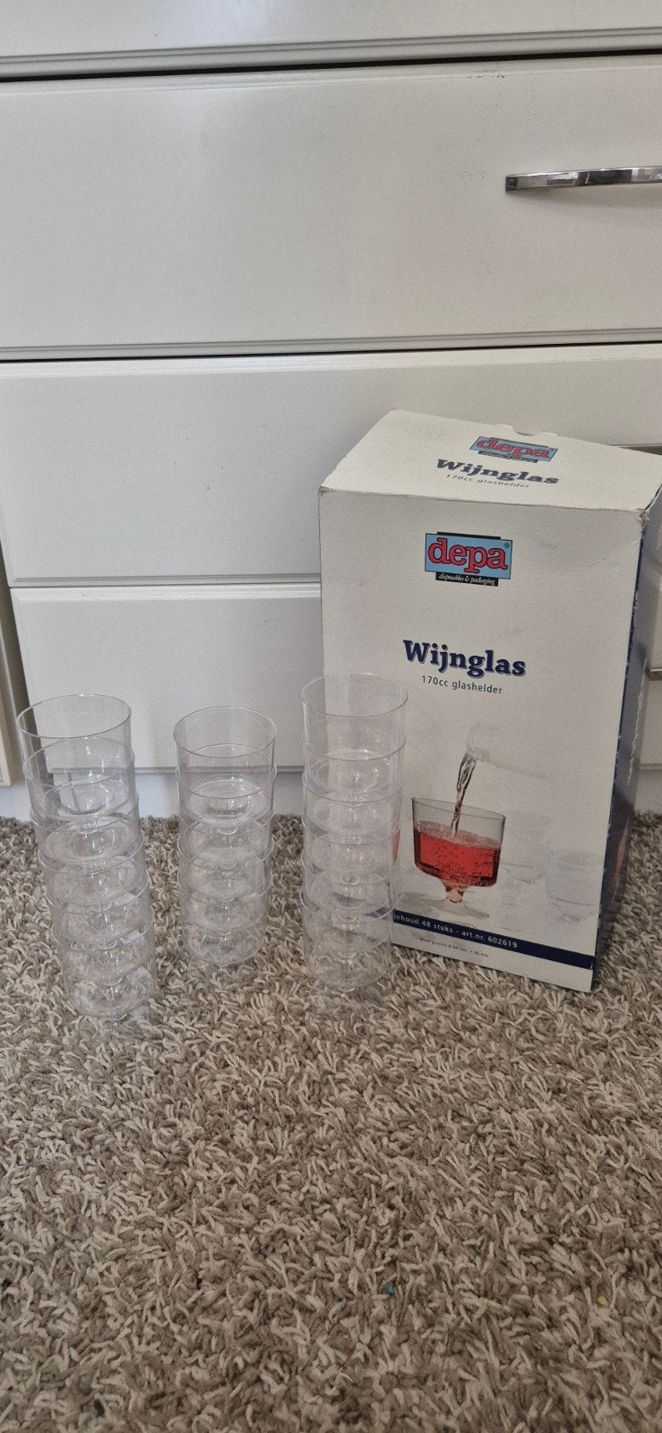 Wegwerp bestek en glazen, Glas of Glazen, Kunststof, Overige merken, Ophalen of Verzenden