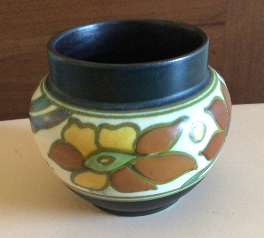Gouda plateel, potje, vaasje, 10x11 cm, Ophalen of Verzenden