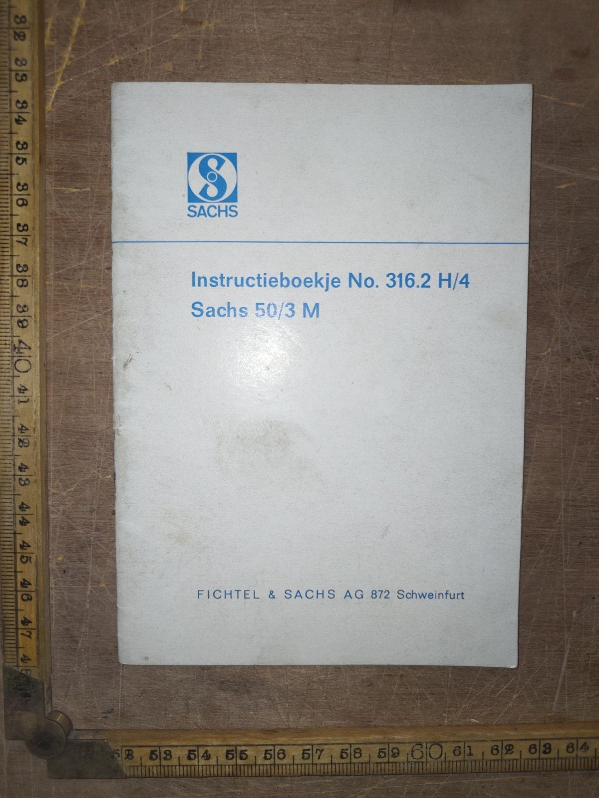 Instructie boekje Sachs 50/3 1966, Fietsen en Brommers, Ophalen of Verzenden, Gebruikt