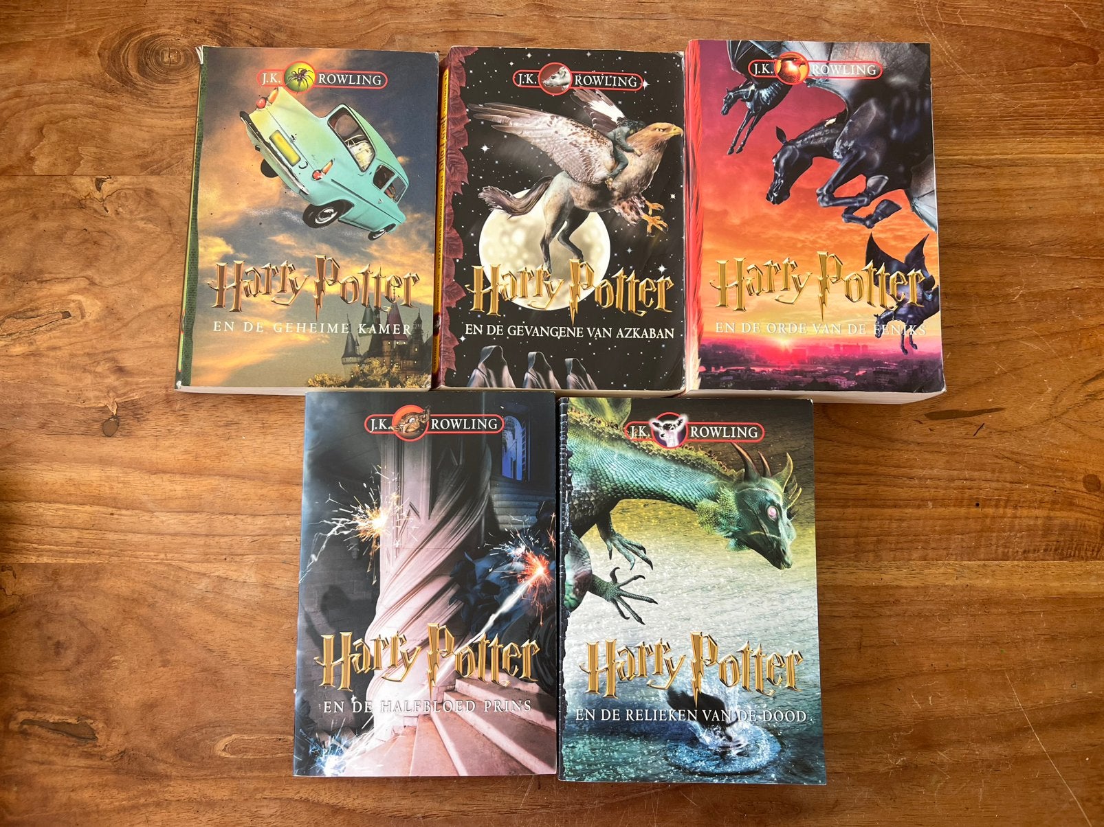 Harry Potter boeken 5 delen, Verzamelen, Harry Potter, Ophalen, Gebruikt, Boek of Poster