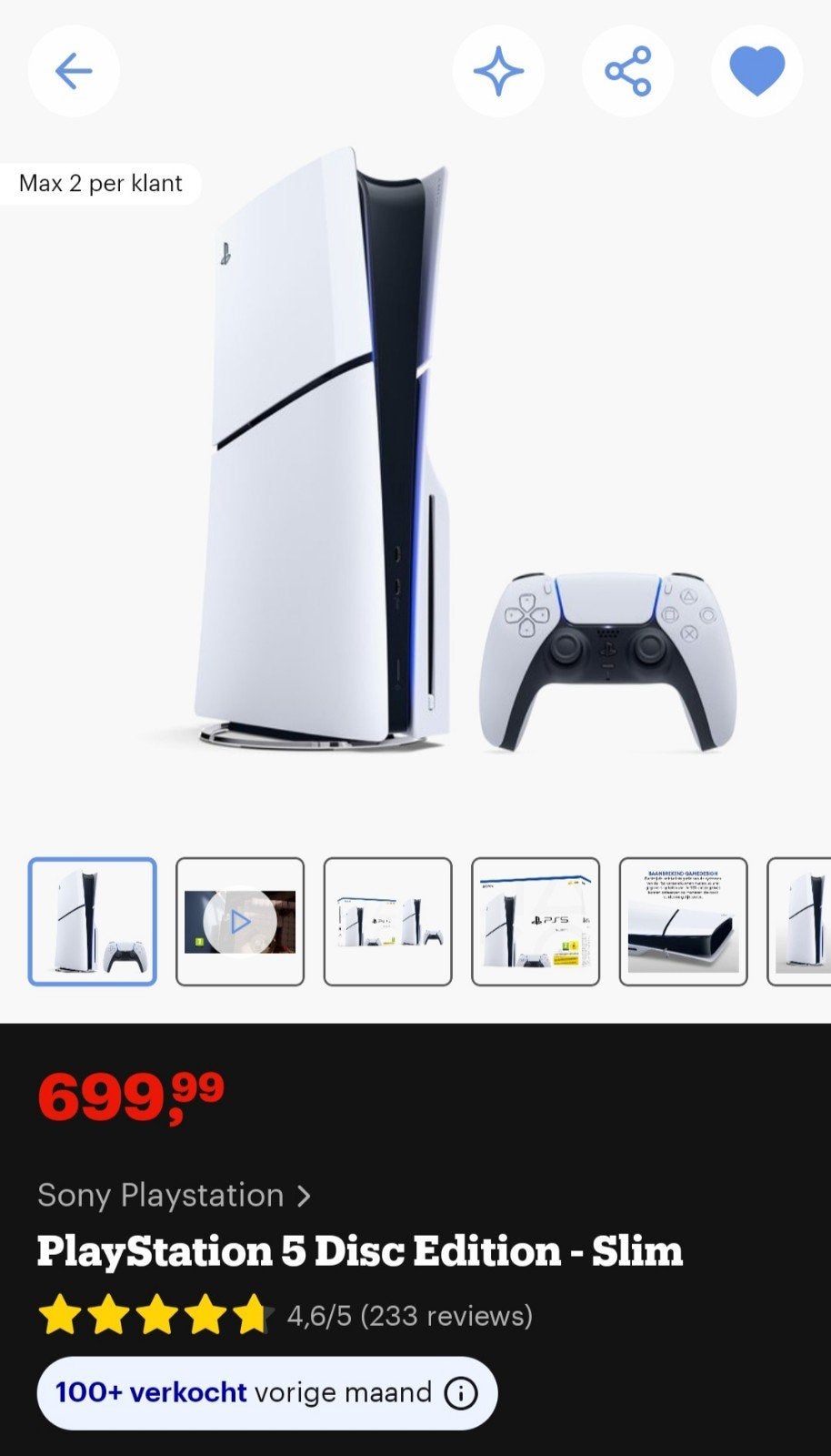 Foto 8 van PS5 Slim Disc Edition 1TB - Zo goed als nieuw