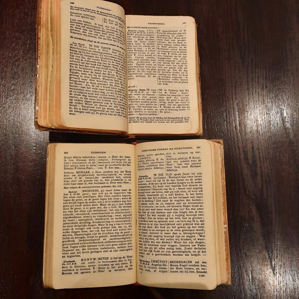 1e Heilige communie en 2 bijbels jaren 50..., Antiek en Kunst, Antiek | Religie, Ophalen of Verzenden