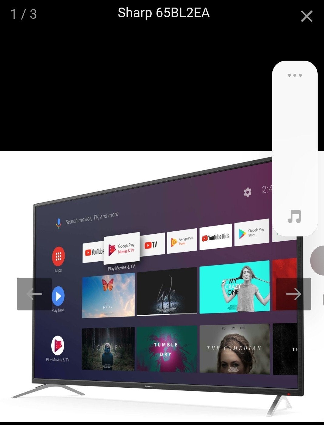 Sharp Aquos 65BL2EA Geen beeld, Ophalen, 50 Hz, Sharp, 100 cm of meer