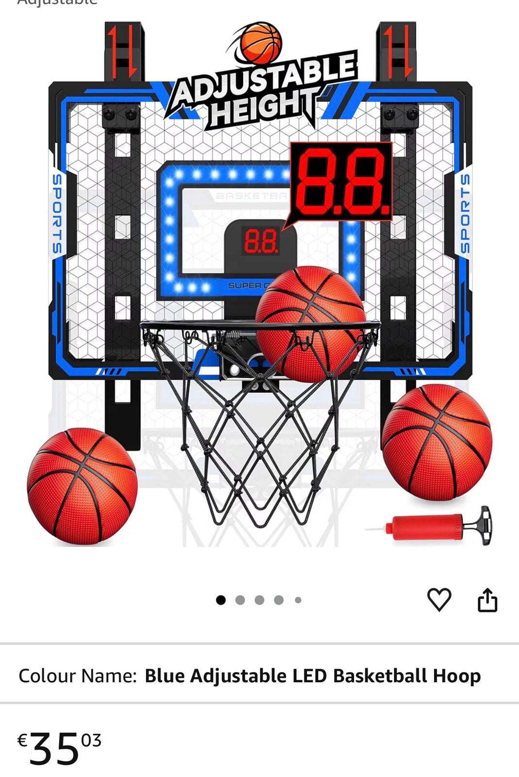 improved Indoor Basketball Hoop for Kids, Ophalen of Verzenden, Zo goed als nieuw, Schoenen