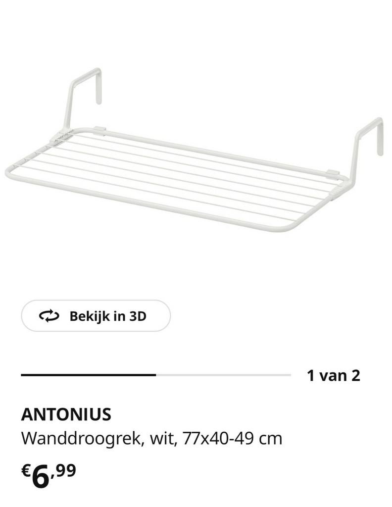 Wanddroogrek van IKEA, Tuin en Terras, Droogmolens en Wasrekken, Ophalen, Nieuw, Wasrek