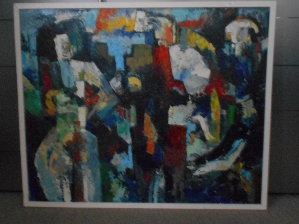 Te koop: Schilderij: Kaartspelers Harry van de Boel, Ophalen