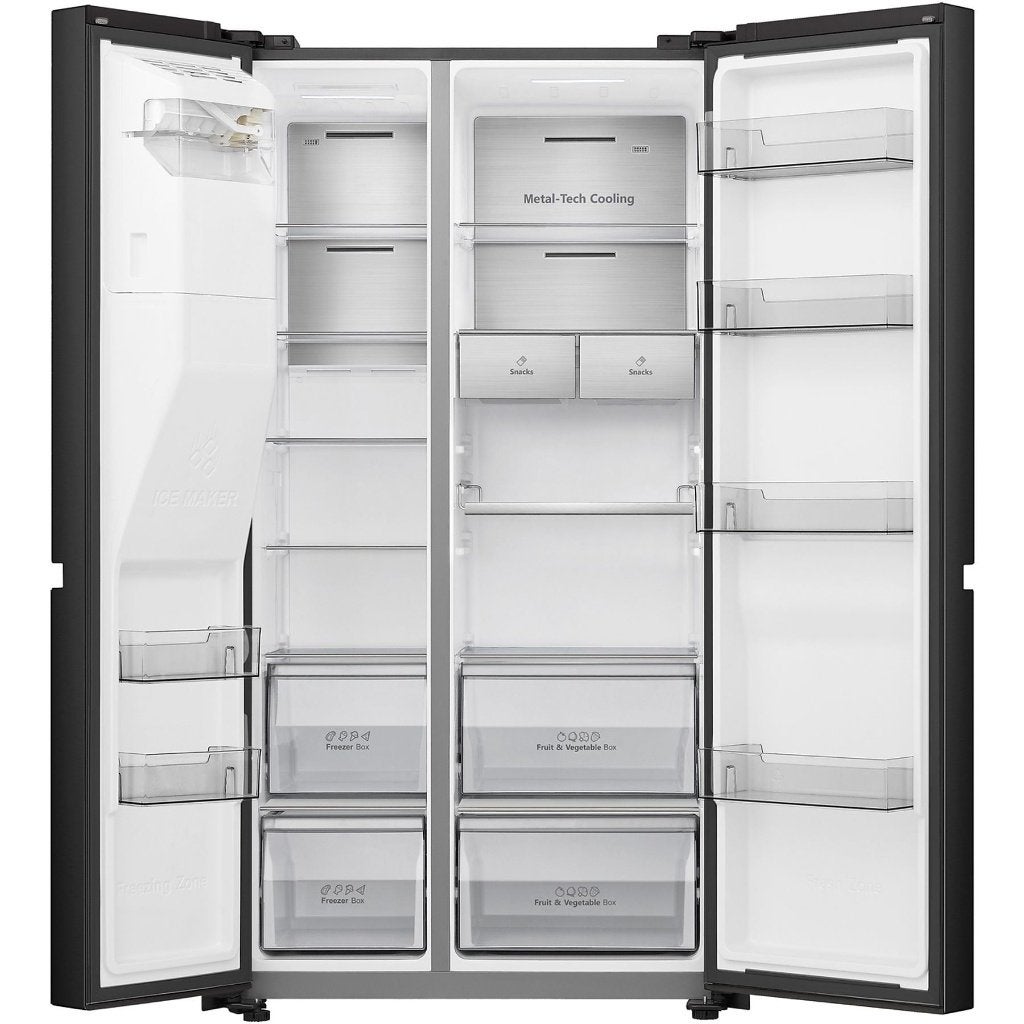 HISENSE RS818N4IFD Amerikaanse S-S Koelkast-40% KORTING, Ophalen, 60 cm of meer, -, Met aparte vriezer