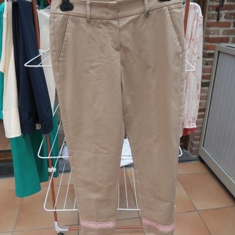 Broek beige detail onderaan Raffaello Rossi mt 38-40, Maat 38/40 (M), Beige, Nieuw, Ophalen of Verzenden