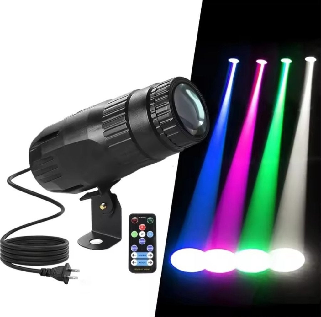 10 Watt RGBW LED pinspot / puntspot met afstandsbediening, Muziek en Instrumenten, Licht en Laser, Ophalen of Verzenden, Nieuw