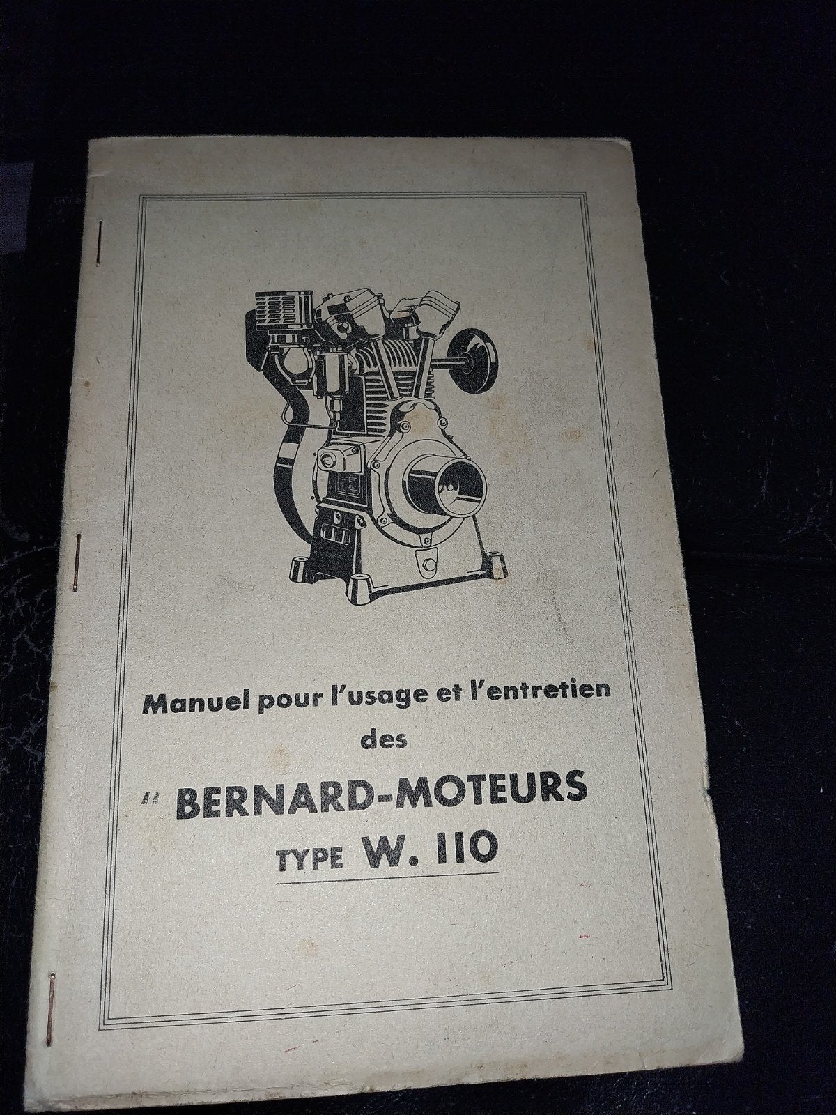 bernard stationaire motor instructie boek benzine oud antiek, Ophalen of Verzenden, Gelezen