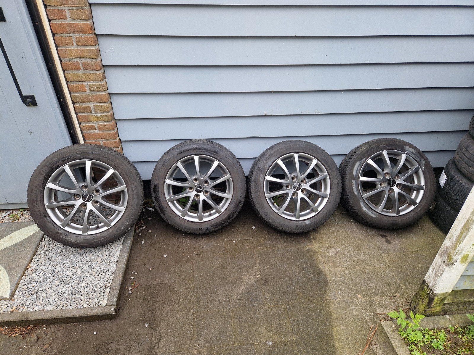 Borbet Velgen 16 inch 5x112 ET50 met winterbanden, Gebruikt, Banden en Velgen, Niet van toepassing, Borbet