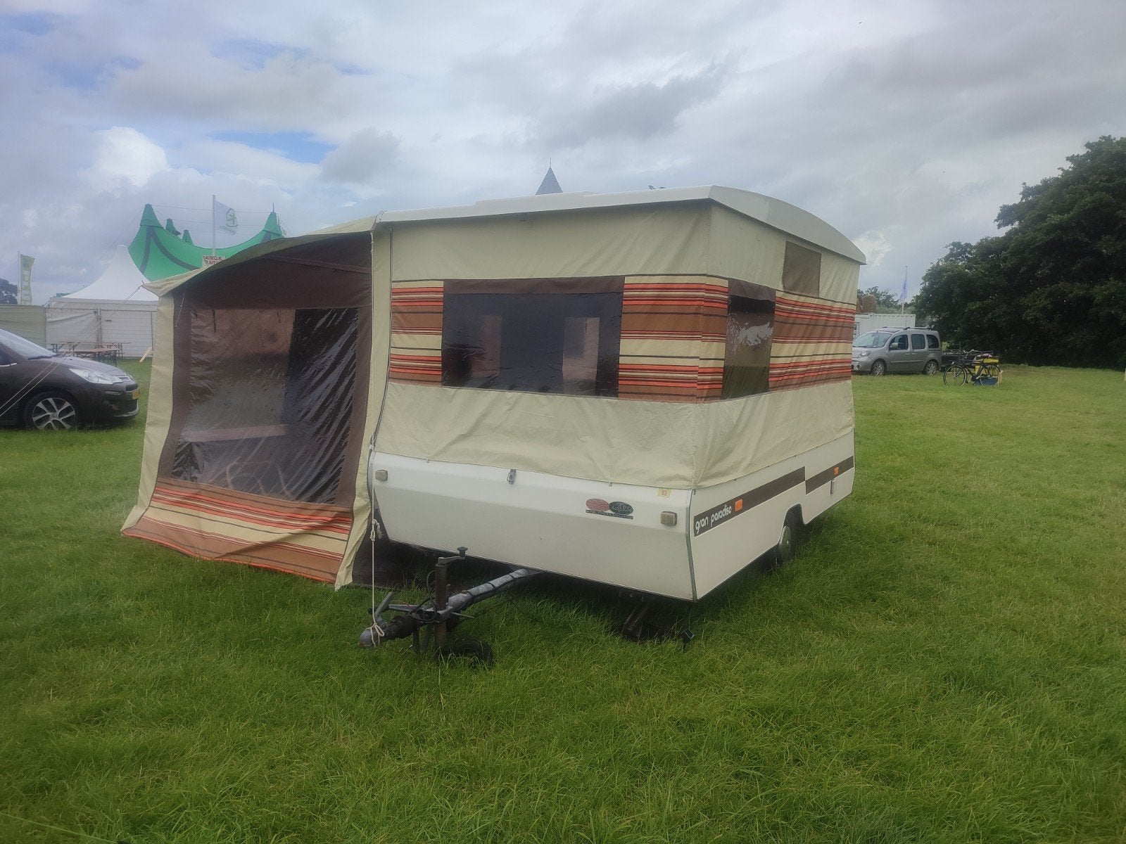 Vintage Vouwwagen - gran paradiso, Caravans en Kamperen, Vouwwagens, Beige, Aanwezig, Tot en met 4, Ophalen