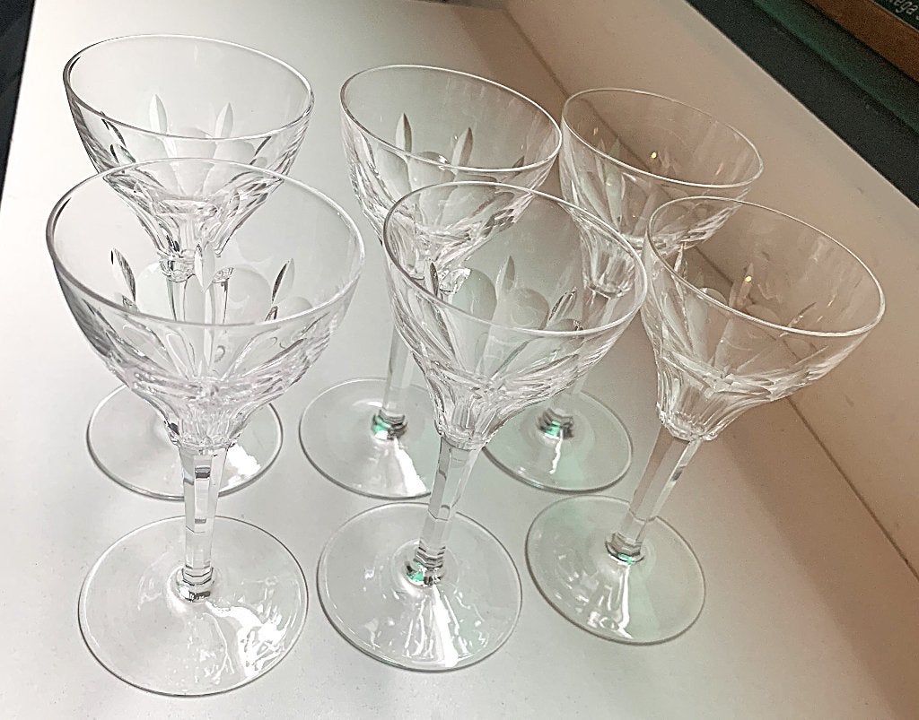 6 Kristallen Glazen, Antiek en Kunst, Ophalen