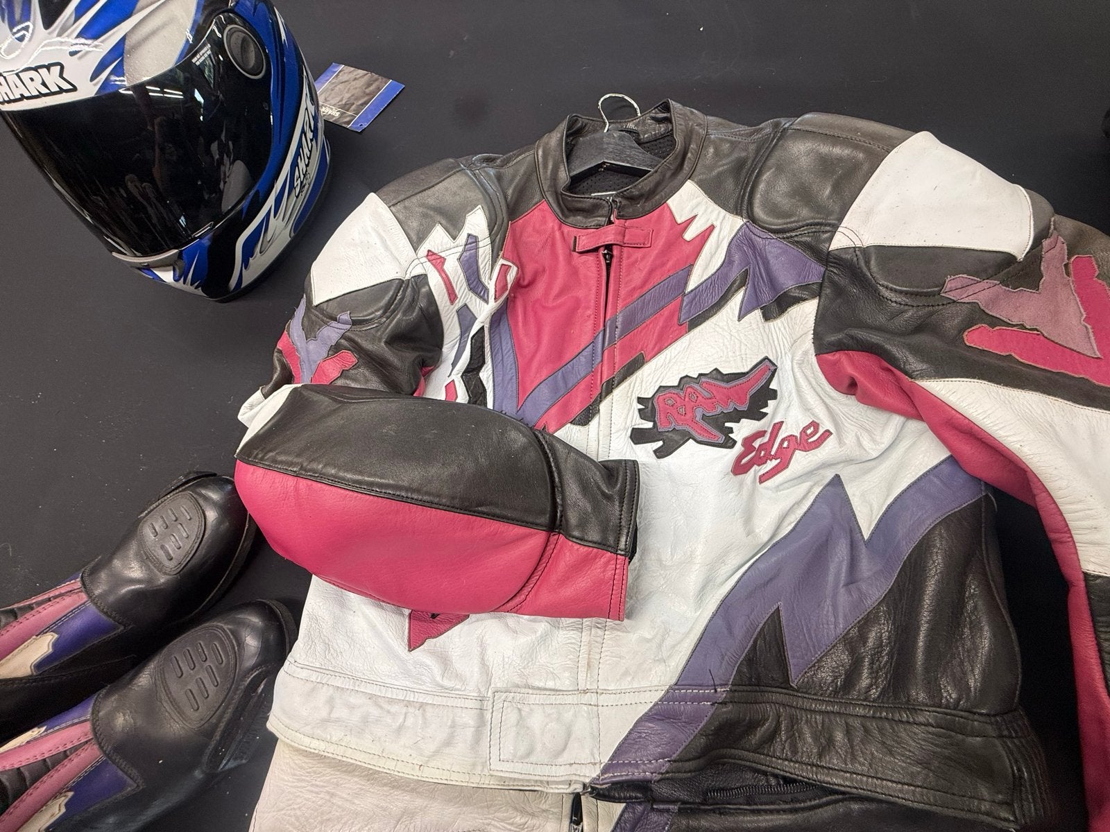 Frank Thomas motorpak, Shark helm, laarzen en handschoenen, Ophalen of Verzenden, Tweedehands, Heren, Combipak