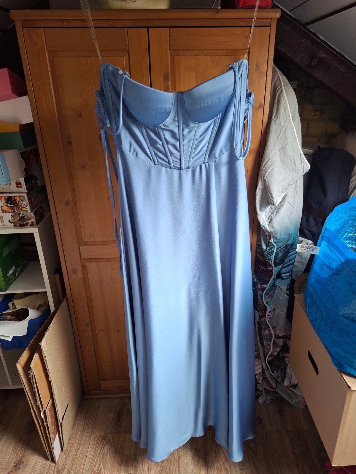 gala jurk, Ophalen, Galajurk, Blauw, Zo goed als nieuw