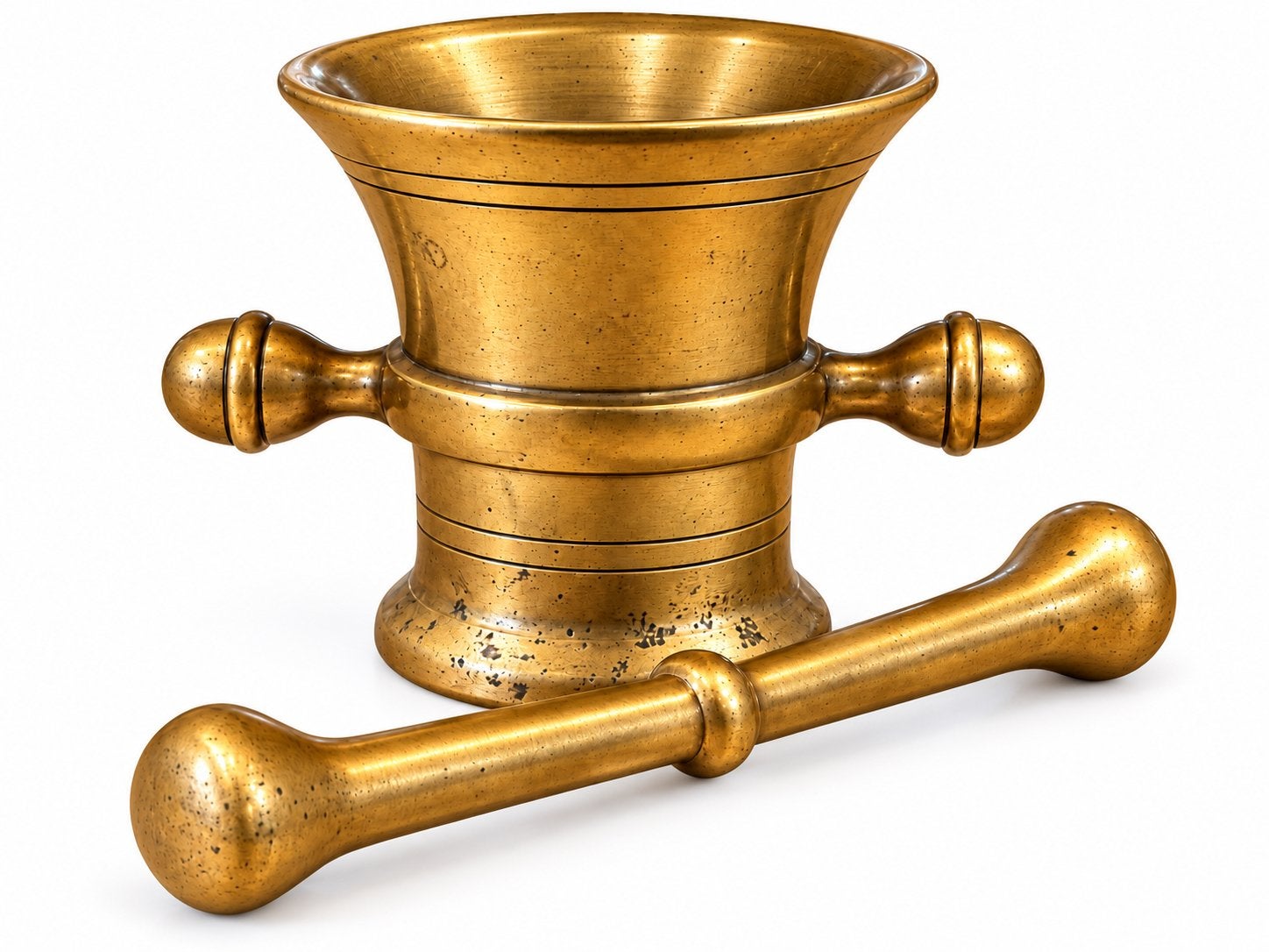 Antieke messing vijzel, Ophalen of Verzenden