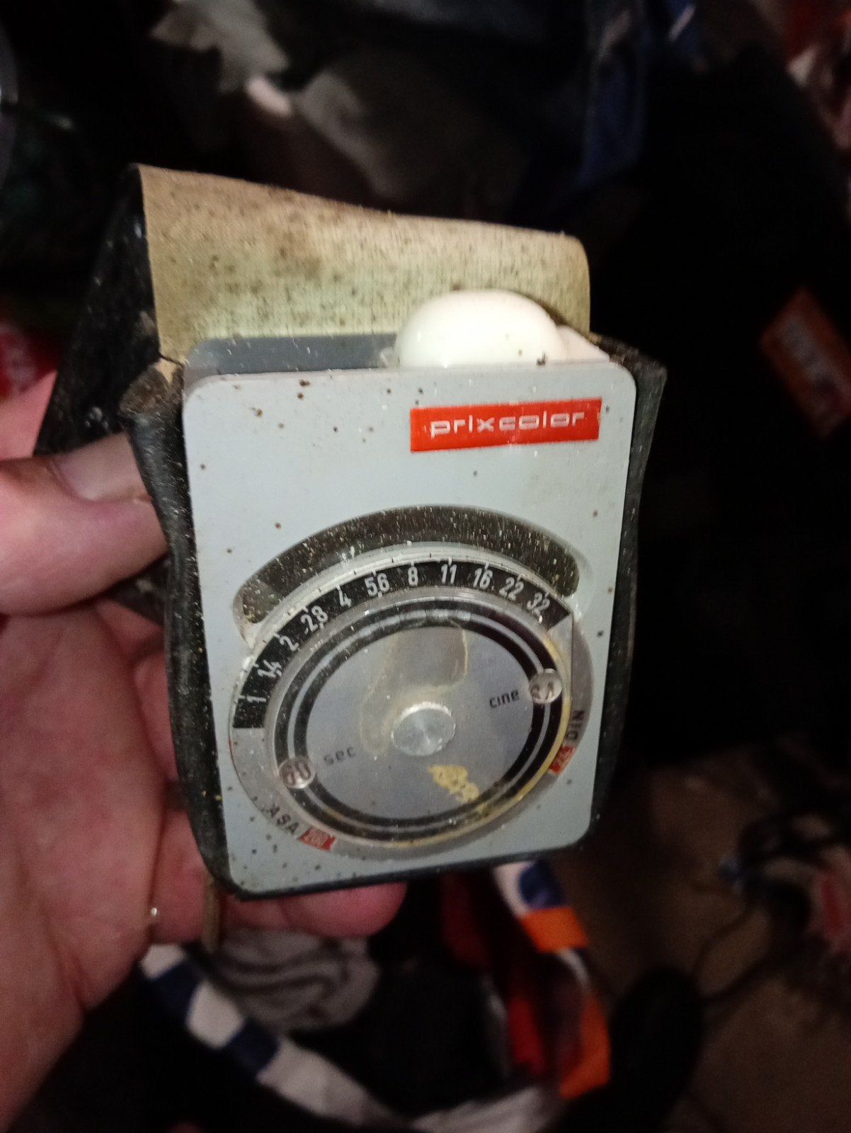 Vintage Prixcolor Lichtmeter in Leren Hoesje, Overige merken, Lichtmeter, Ophalen of Verzenden, Gebruikt