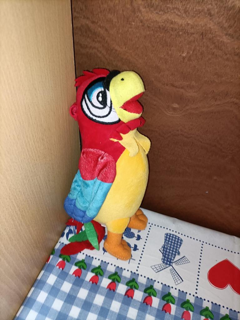 Papagaai knuffel Wildlands Adventure Zoo Emmen 25 cm groot, Ophalen of Verzenden, Zo goed als nieuw, Overige typen