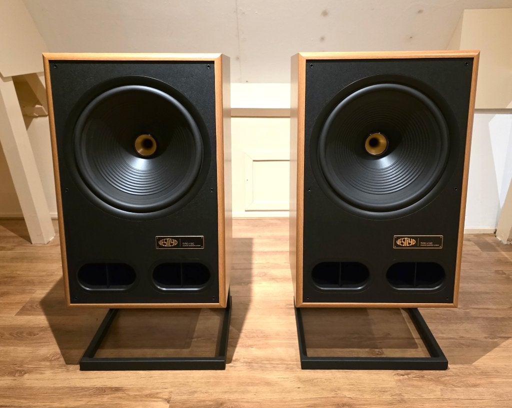 Vestlyd V15C Coaxiale Retro Luidsprekers - 3 Maanden Oud, Stereo speakers, Inclusief standaarden, Zo goed als nieuw, Ophalen