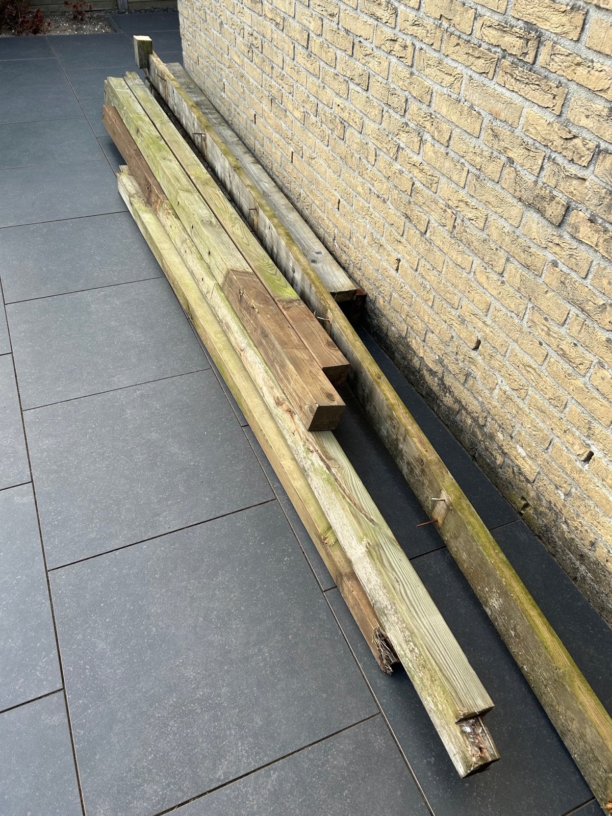 Tuinhout van gesloopte pergola., Gebruikt, 250 tot 300 cm, 50 mm of meer, Balk