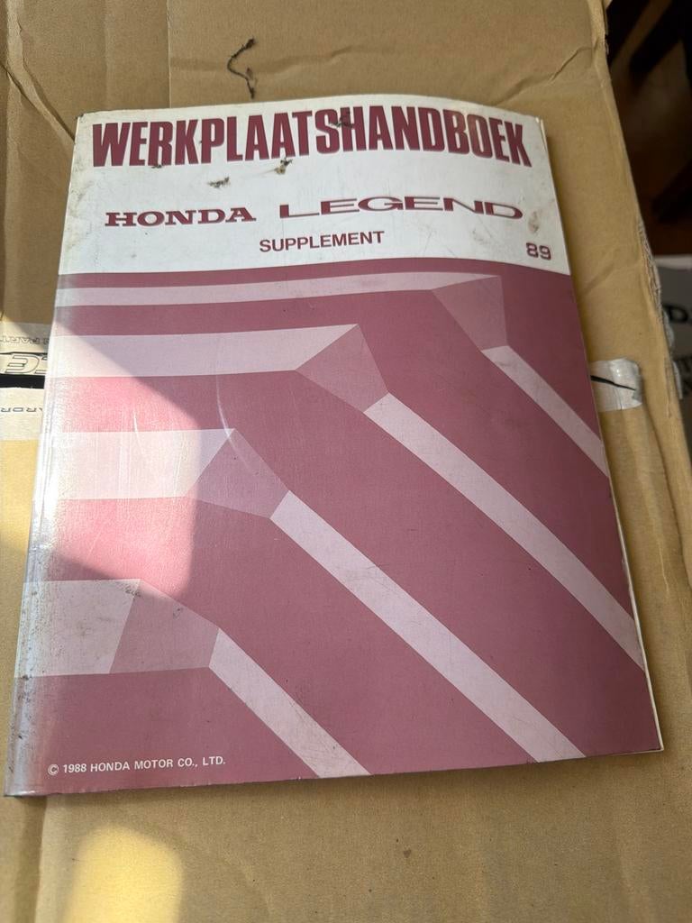 Honda Legend Werkplaatshandboek Supplement 1989, Ophalen of Verzenden