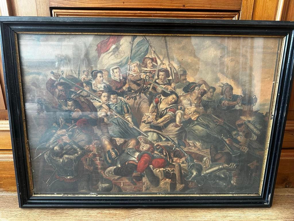 Historische Prent: Vrouwen in de strijd, 1854, Ophalen of Verzenden
