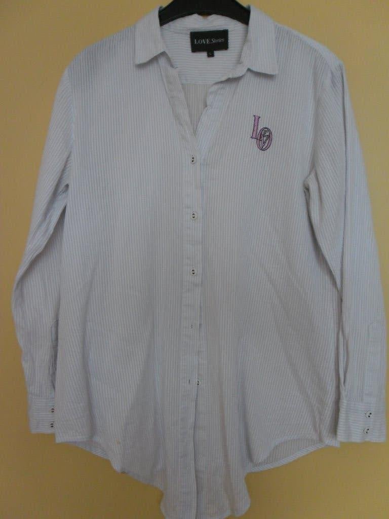 z.g.a.n. dames blouse Maat L, Love storie, Wit, Maat 42/44 (L), Ophalen of Verzenden