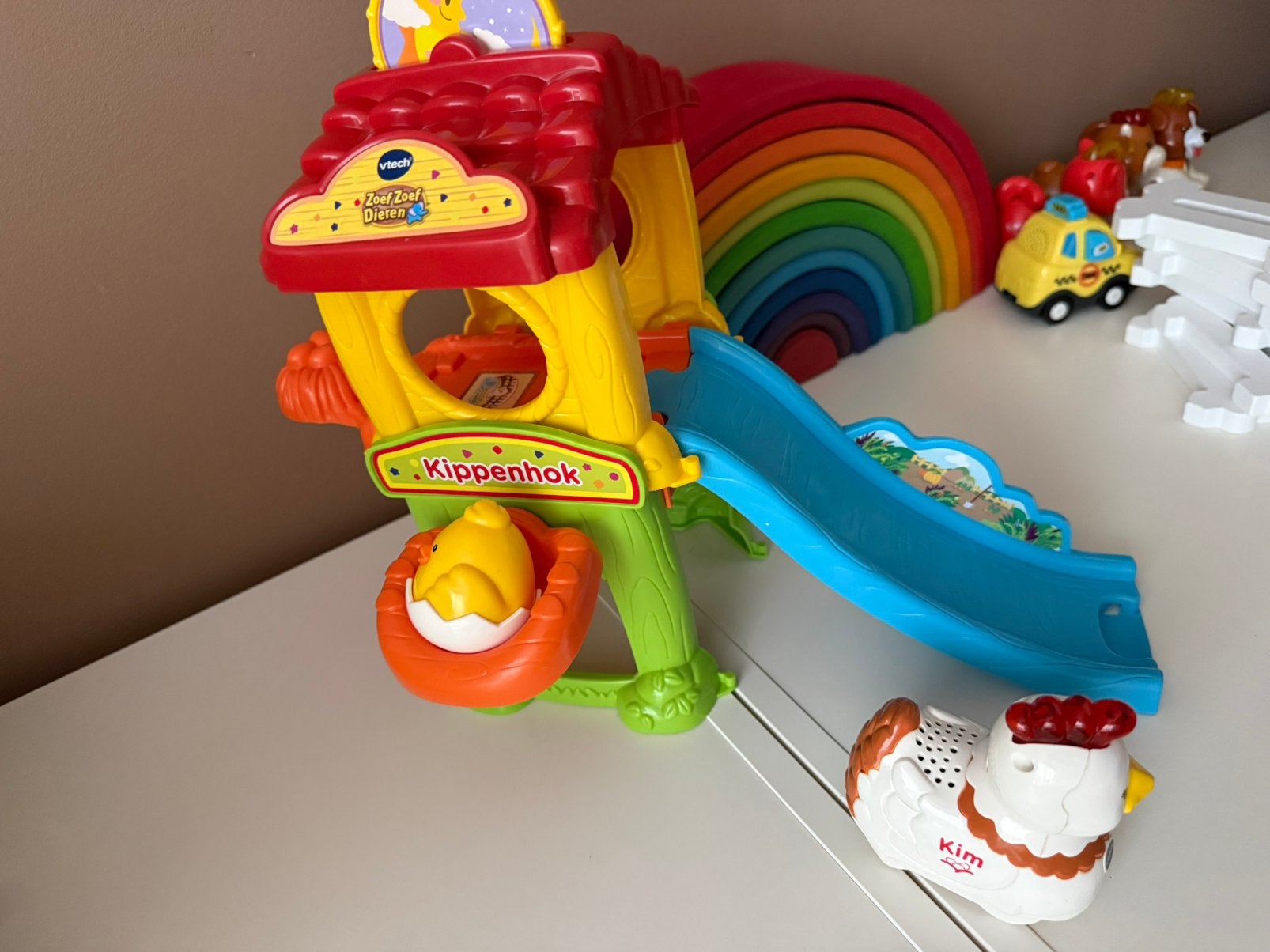 Toet toet stad 123 dieren koe kippenhok vtech, Kinderen en Baby's, Ophalen, Zo goed als nieuw, 2 tot 4 jaar