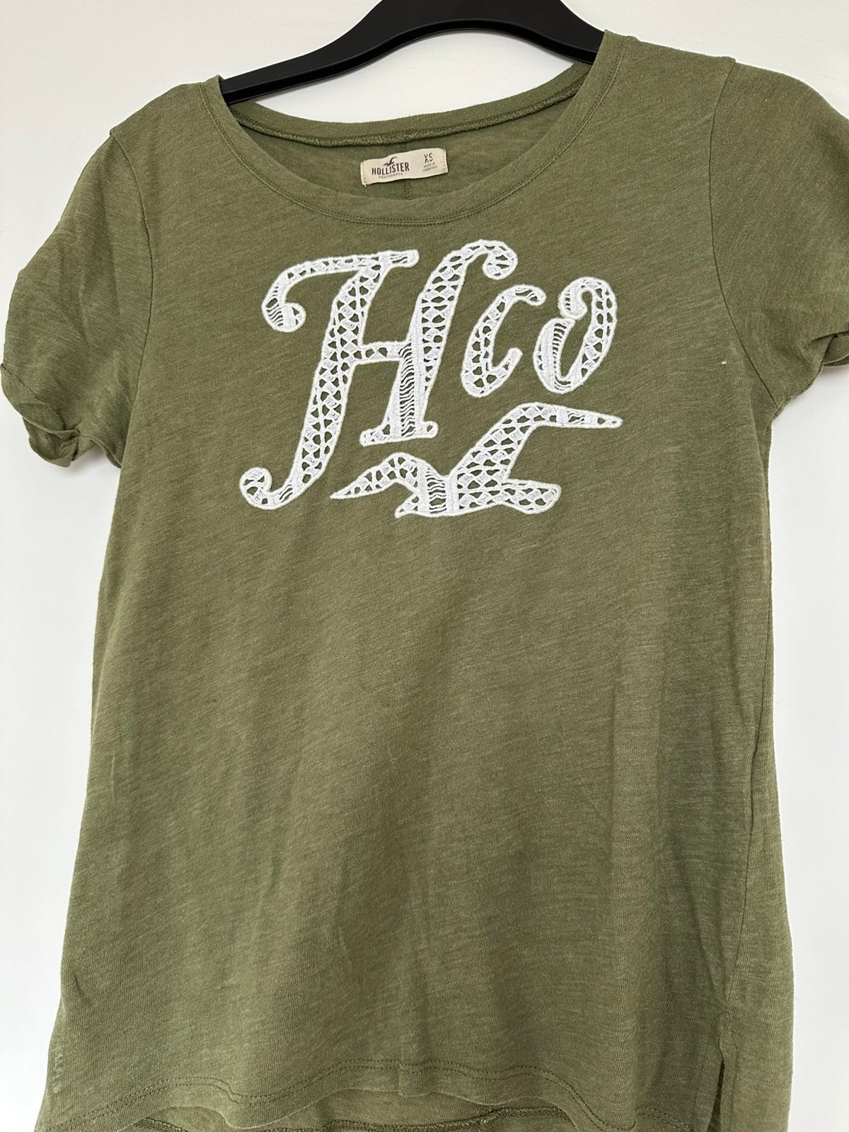 Hollister t shirt, Blauw, Ophalen of Verzenden, Zo goed als nieuw, Korte mouw