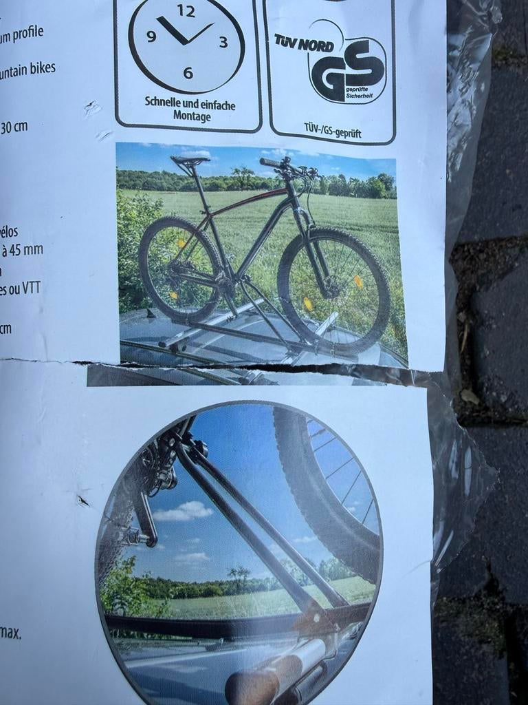 Eufab Poker fietsendrager voor 1 fiets - Dakdrager, Auto diversen, Fietsendragers, Nieuw, Dakdrager, 1 fiets, Ophalen of Verzenden