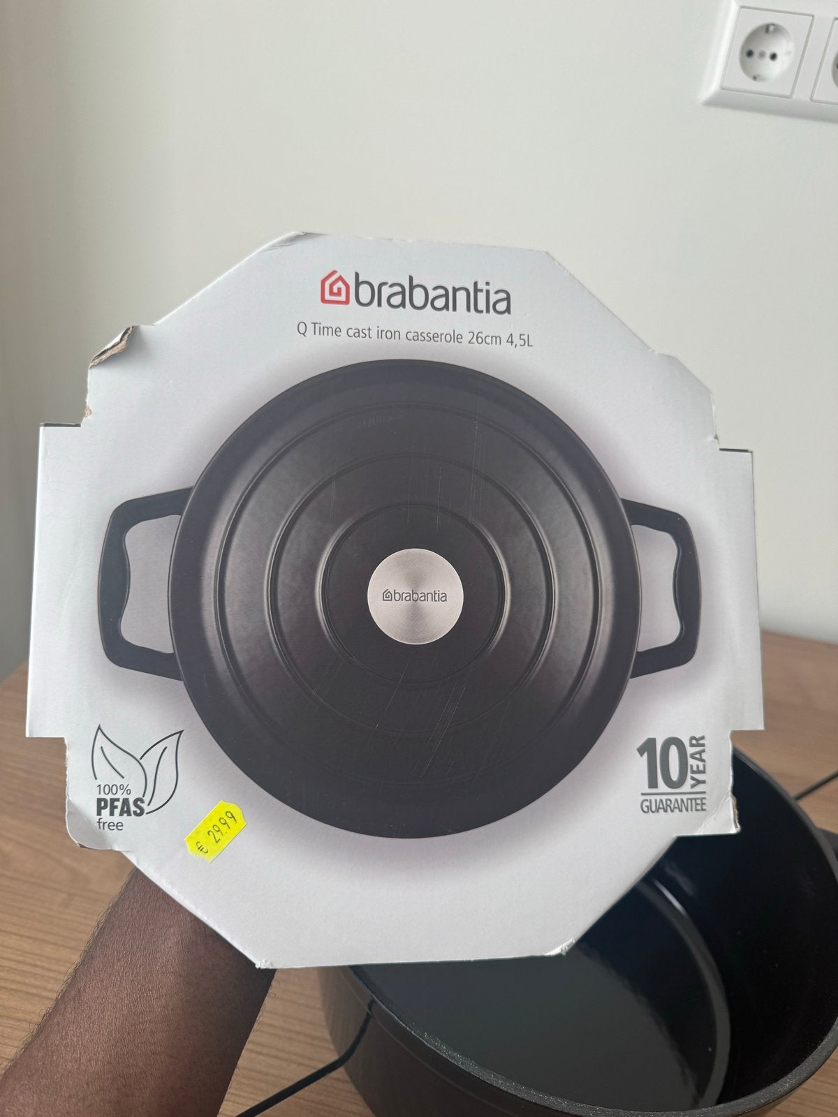 Brabantia Q-Time Gietijzeren Braadpan 26 cm - Nieuw, Ophalen, Met deksel, Nieuw, Overige merken