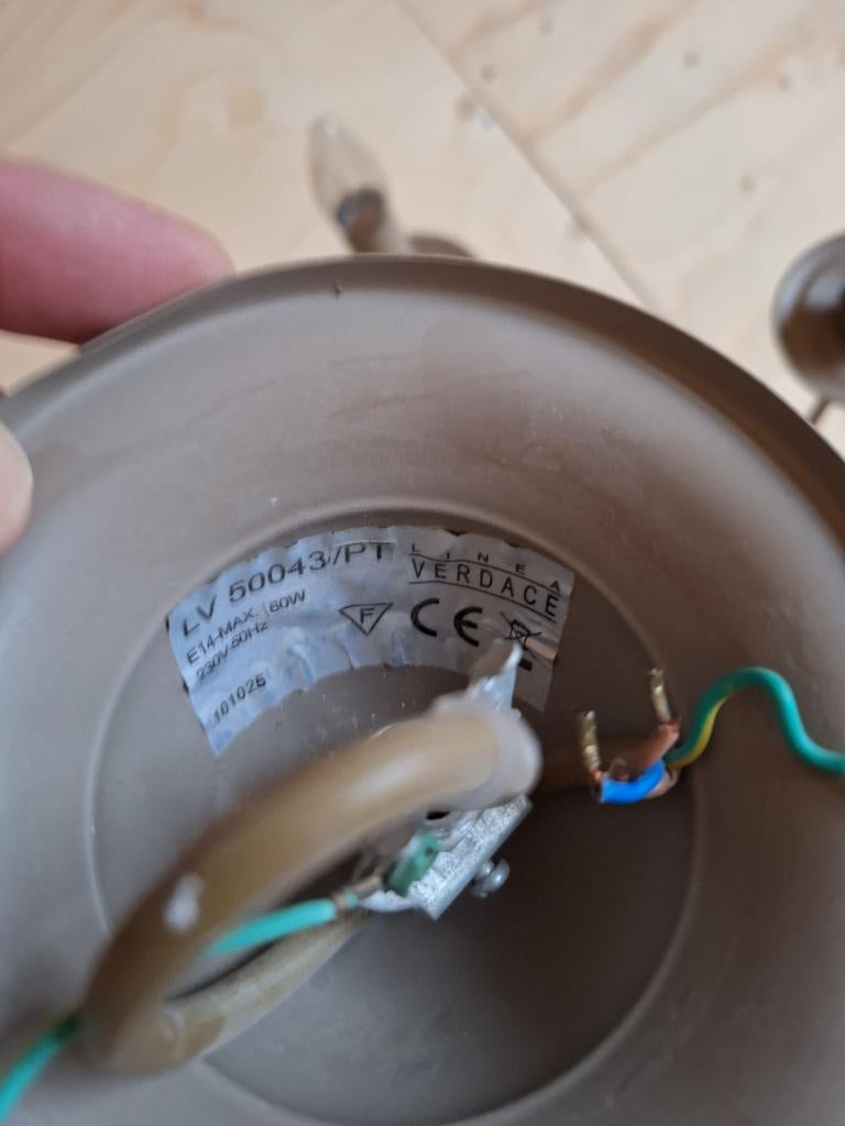 Linea Verdace Kroonluchter met 8 Armen, Ophalen of Verzenden, Gebruikt, Metaal, Klassiek, Landelijk