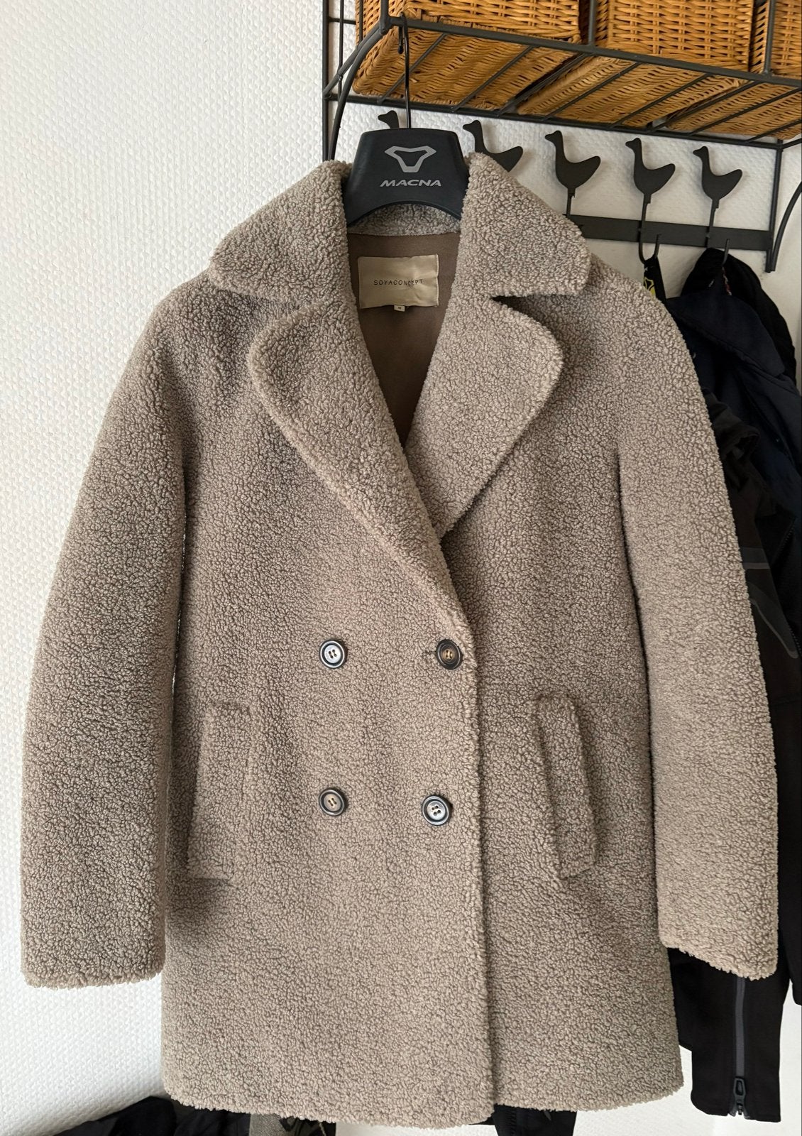Soja Concept teddy jas beige maat M - Zo goed als nieuw, Verzenden, Zo goed als nieuw, Maat 38/40 (M), Beige