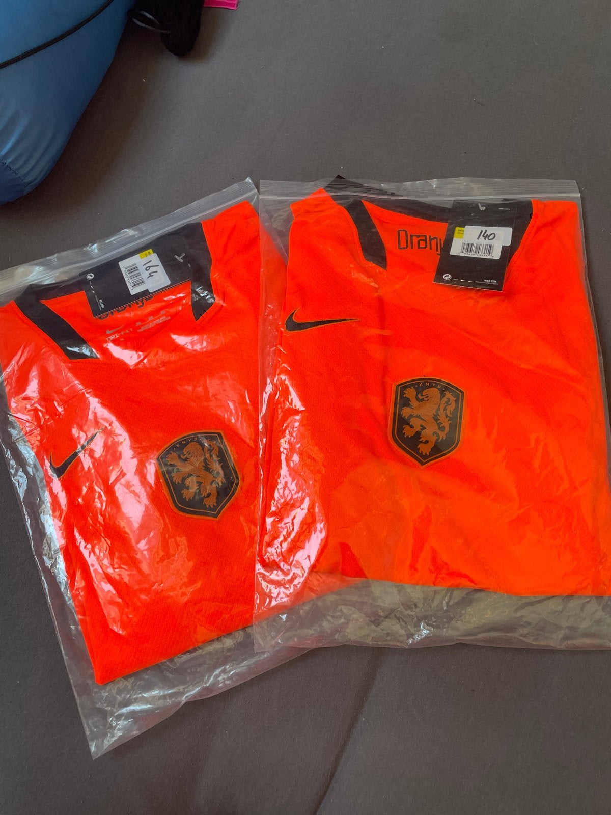 2x Oranje thuisshirt Nederland maat 164 en 140, Kinderen en Baby's, Kinderkleding | Maat 164, Ophalen of Verzenden, Nieuw, Jongen of Meisje