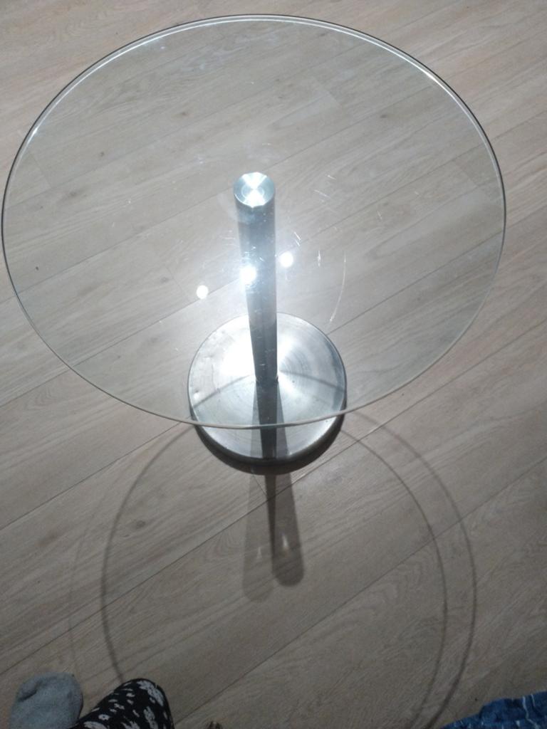 tafel, Ophalen, Rond, Glas