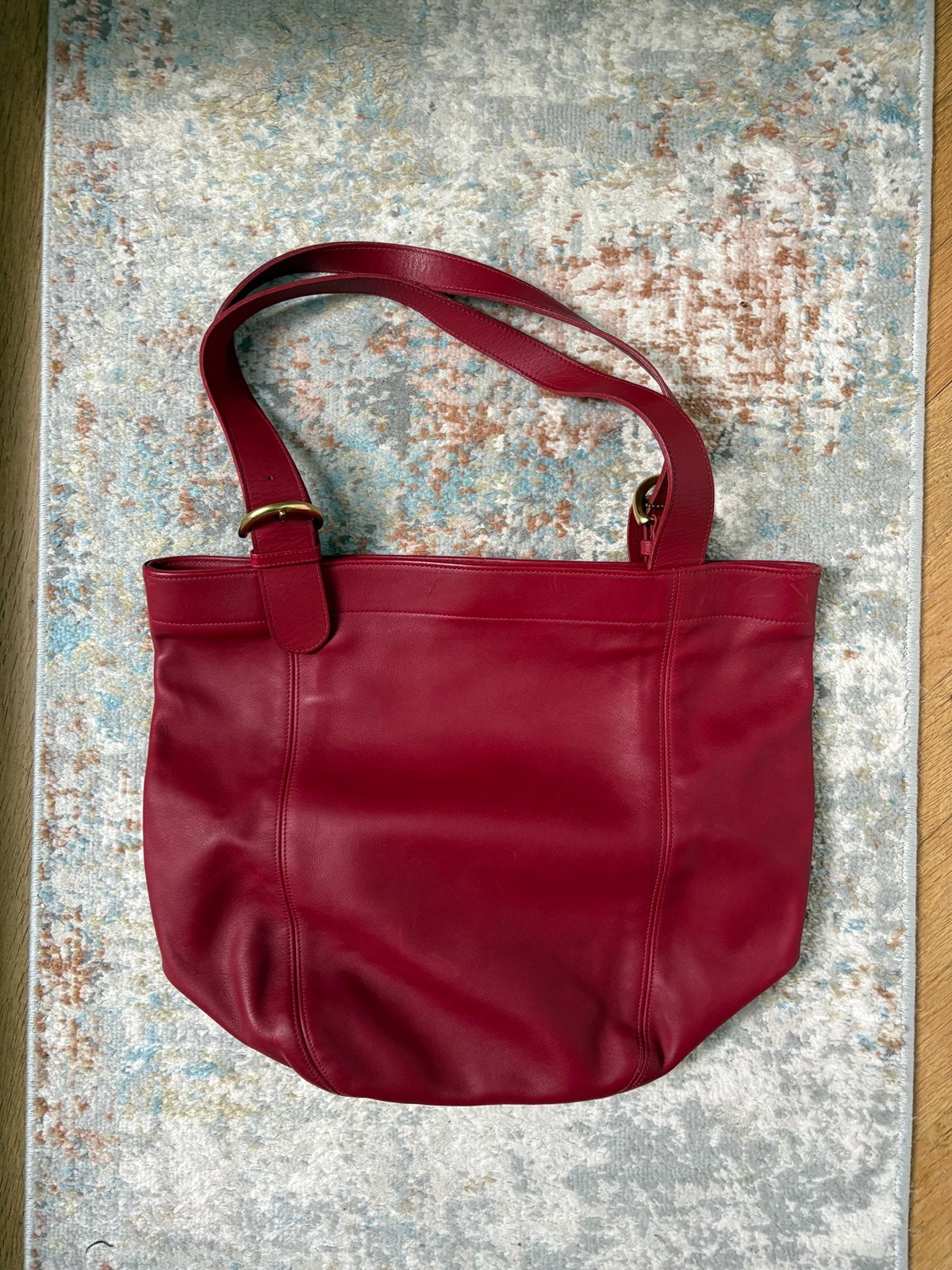 Vintage Coach Soho Duffle XL Tote (Style #4082), Sieraden, Tassen en Uiterlijk, Ophalen of Verzenden, Zo goed als nieuw, Rood