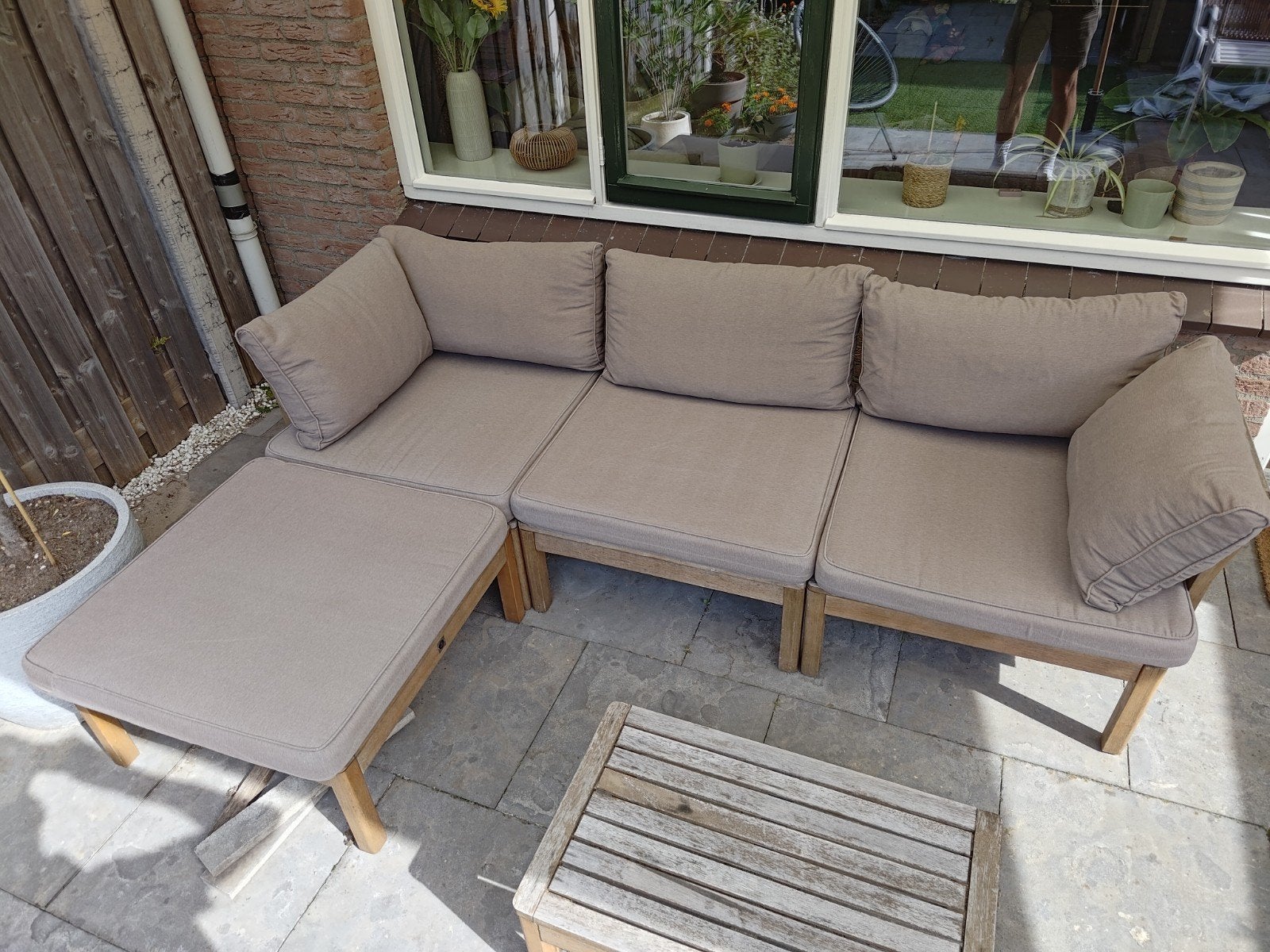 Loungeset Le Sud Orleans houten tuinset, Tuin en Terras, Ophalen, Gebruikt, Hout